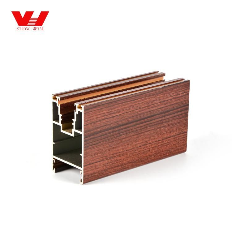 Wood Grain Extrusion Window Frame Doors Wardrobe Aluminium Profile