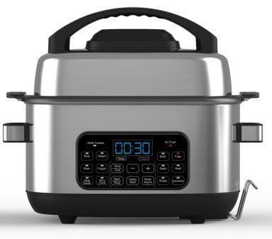 1300W 2 in 1 Air Multi Fryer with Grill with Glass Cover