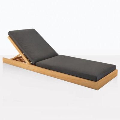 Outdoor Hotel Garden Wood Furniure Design Burma Teak Sun Lounger