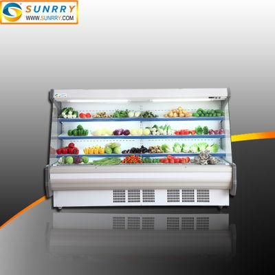 Supermarket Curtain Display Stand Fruit and Vegetable Showcase