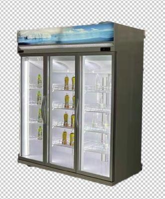 OEM The Best Single Door Commercial Glass Display Showcase Drink Coolers Upright Fridge for Sale