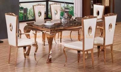 Factory Direct Modern Dining Table Chinese Dining Furniture Metal Table and Chair for Living Room