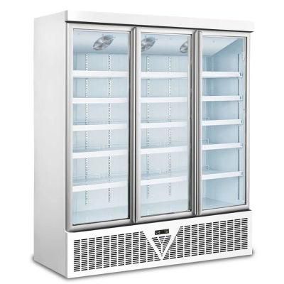 Wholesale Three Glass Display Showcase Refrigerator Fridge Drink Cooler Cabinet Refrigerator