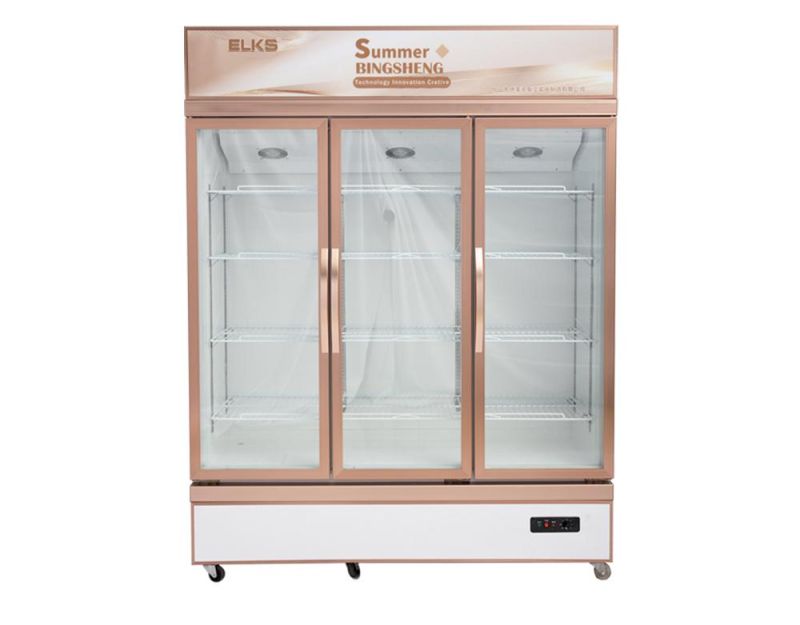 1200L Commercial Glass Door Upright Showcase Beverege Beer Display Cooler (LC-1800)