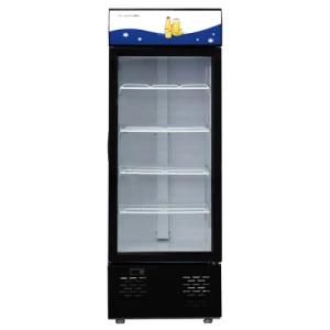 Tempered Glass Doors Defrosting Upright Display Chiller Beverage Showcase