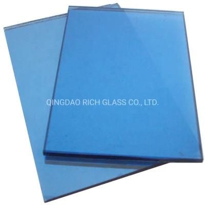 Customized Size Blue Bronze Grey Green Tinted Coated Reflective Glass for Construction