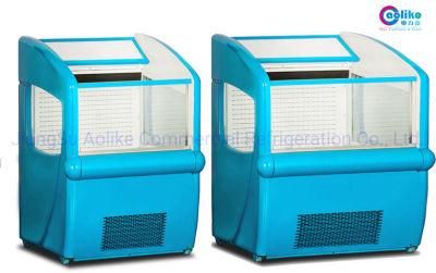 Compact Commercial Open Air Refrigerating Showcase with Optional Colors