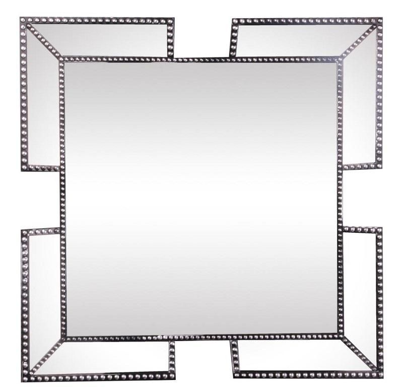 Vintage-Look Square Hanging Wall Mirror Home Decor Makeup Mirror
