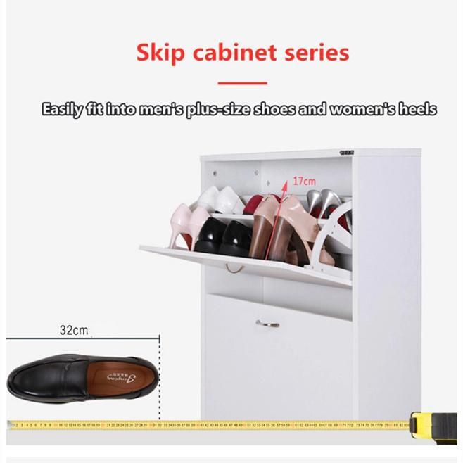 Modern Shoe Rack Customized MDF 2 Tier Wooden Shoe Storage Cabinet