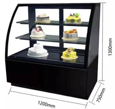 1.2m Popular Luxury Supermarket Merchandise Cake Showcase with High Configuration