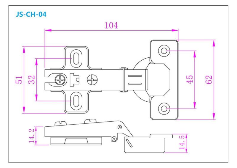 Stainless Steel 304 35mm Cup Cabinet Concealed Hinge Kitchen Hinge Door Hinge