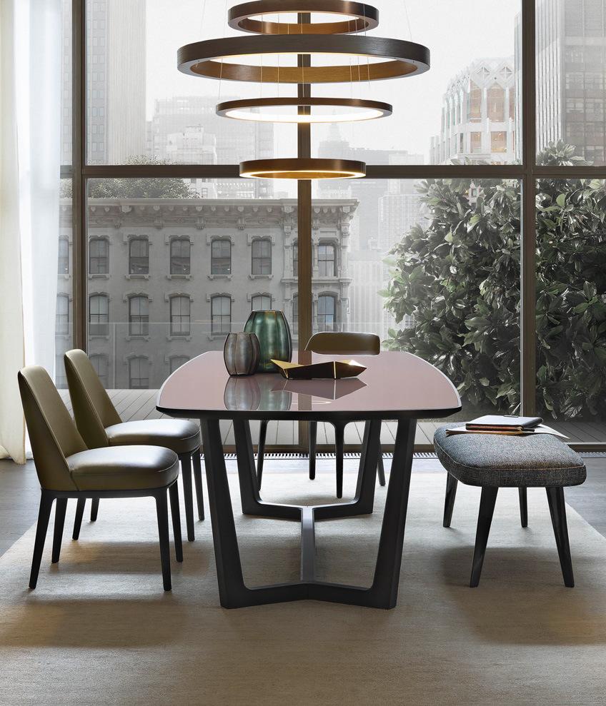 Concored, Round Wooden Tables, Latest Italian Design Dining Room Set in Home and Hotel Furniture Custom-Made