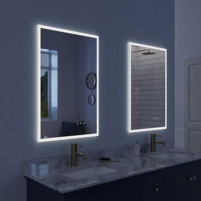 LED Mirror Bathroom Backlit Lighted Frameless Mirror with Touch Sensor