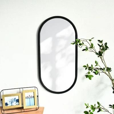 Wholesale Price Black Metal Vertical Bathroom Dressing Wall-Hanging Mirror