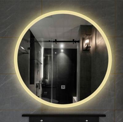 Framed Fitting Mirror Bathroom LED Mirror Backlit Wall Mounted Makeup Mirror Anti-Fog Vanity Mirror with Lights (Horizontal/Vertical)