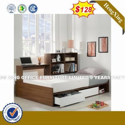 Modern Furniture Home Living Wood Double Bed with Bookcase and Computer Desk (HX-8NR1147)