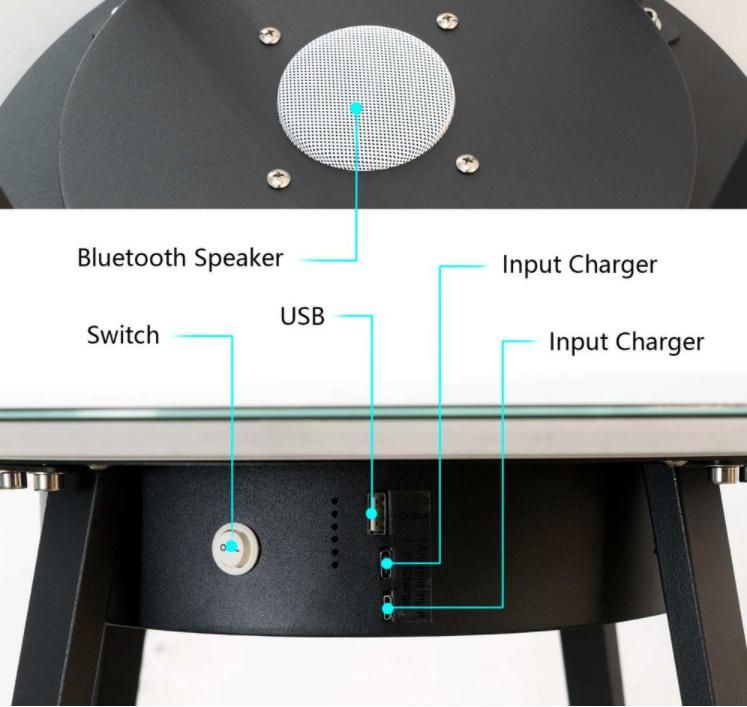 coffee Desk Lamp with Speaker and Phone Charer