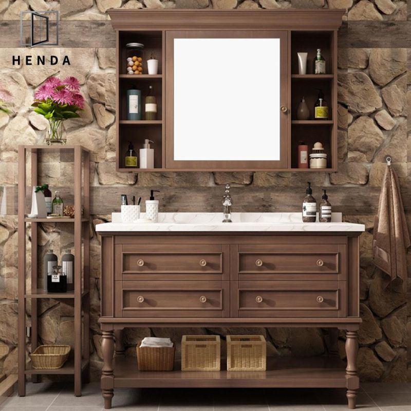 European Wood Bathrooom Furniture 4 Drawer Storage Cabinet