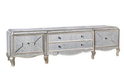 Personalized Customized Various Reusable Compact Silver Mirrored Sideboard