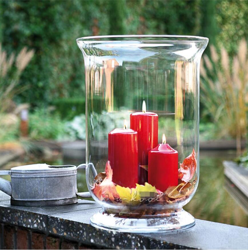 Vss High Quantity Clear Empty Hurricane Pillar Glass Candle Holder for Table Decoration