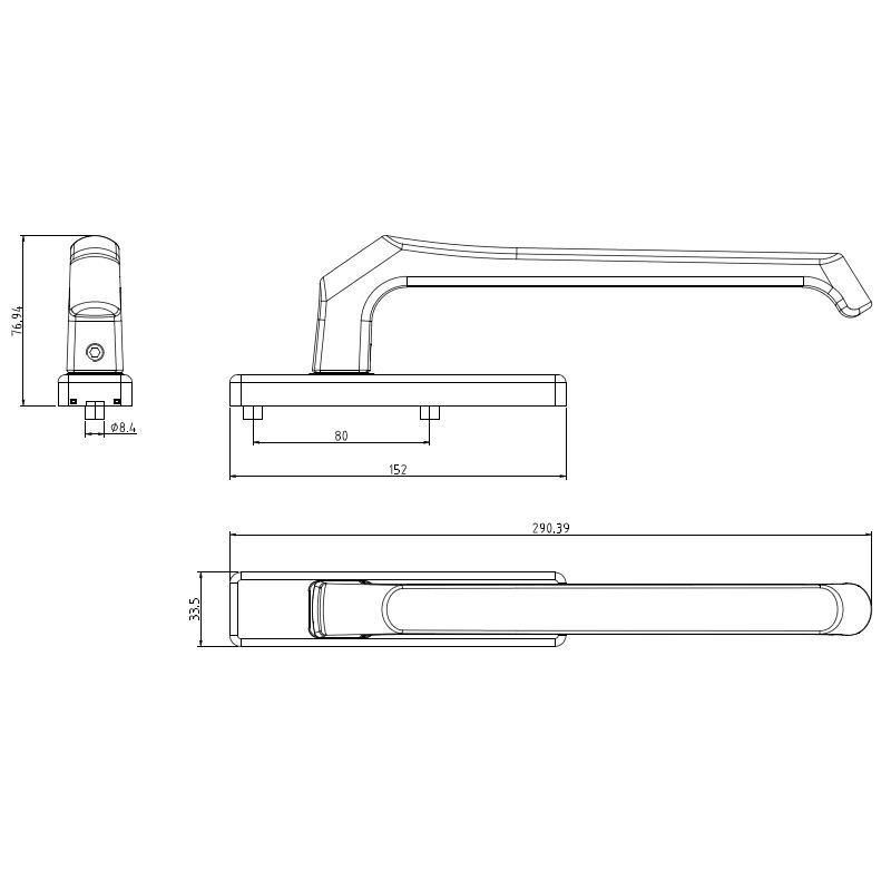 Stainless Steel Door Handle L Shape Door Handle for Glass Door Handle