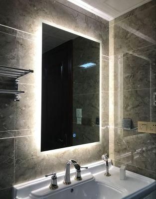 Warm Diffused Light LED Lighted Bathroom Mirror with Touch Sensor