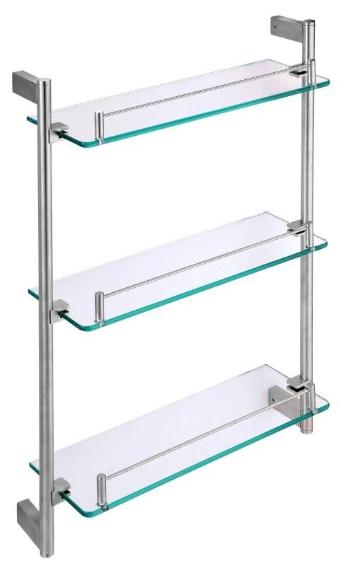 Wall Mounted Bathroom 3-Tier Glass Corner Shelf