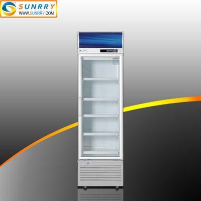 Commercial Single Glass Door Beverage Soft Drink Fridge Display Cabinet