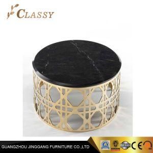 Home Furniture Round Table Stainless Steel Frame Marble Coffee Table