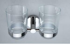 Bathroom Hotel Wall Mounted Frosted Glass Cup Tumbler Holders Toothbrush Holder