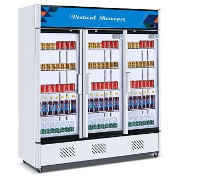 Hot Sale Three Glass Door Showcase for Beverage (HG-1100AF)