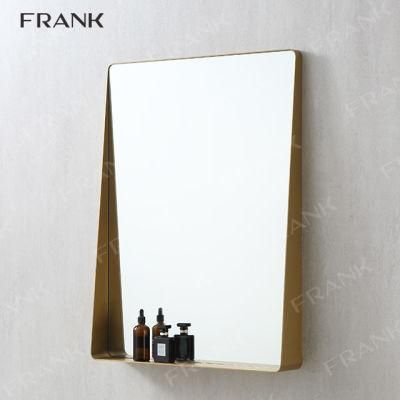 Wall Glass Bathroom Mirror Rectangular Frame with Storage