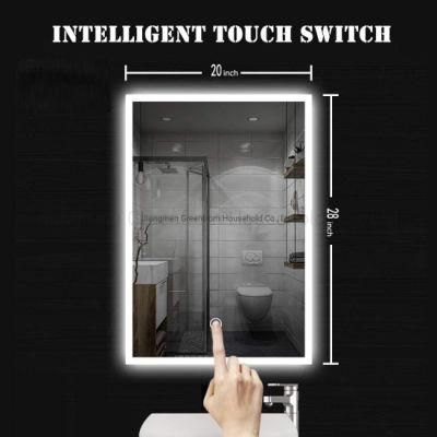 Rectangel Shape of Customized Size LED Illuminated Bathroom Mirror