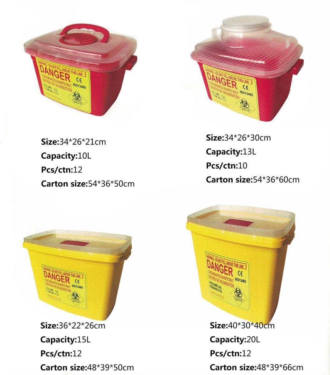 Plastic Hospitalmedical Waste Disposal Bin Box Sharps Container