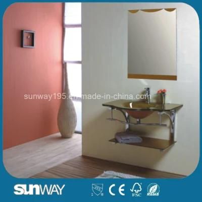 Hot Sell Tempered Glass Wash Basin Glass Cabinet Sw-G012