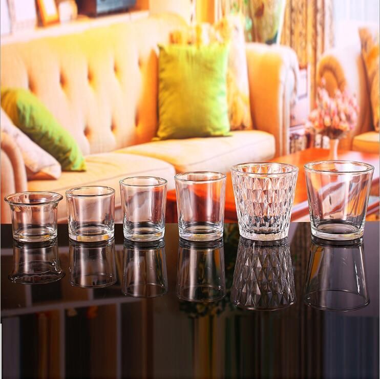 Iridescent Glass Candle Jar Home Decor Pray Candle Holder