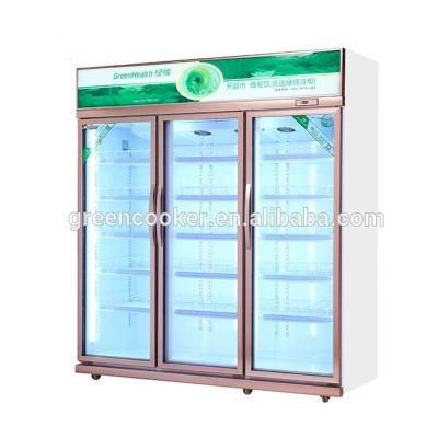 Supermarket Glass Display Cabinet Commercial Beverage Cooler Chiller Refrigerator