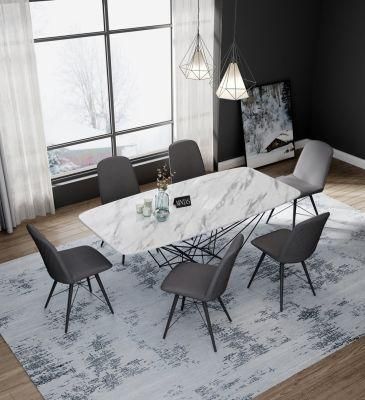 Dining Tables Chairs Furniture Modern Rectangle Marble Stone Restaurant Furniture
