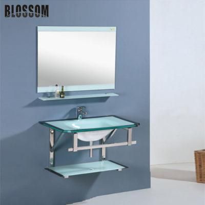 Glass Wash Basins Bathroom Vanity (BLS-2140)