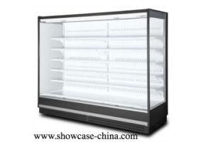 Supermarket Open Air Cooled Upright Slim Refrigerated Showcase