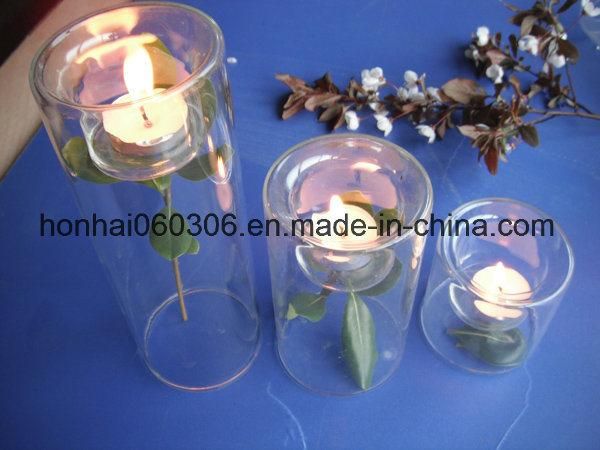 Clear Crystal Glass candle Holder