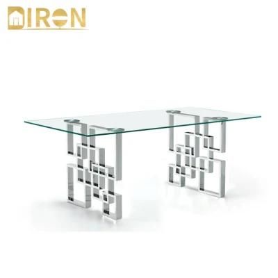 2022 Newest Design Stainless Steel Dining Table Feet Modern Furniture Line Beauty Table