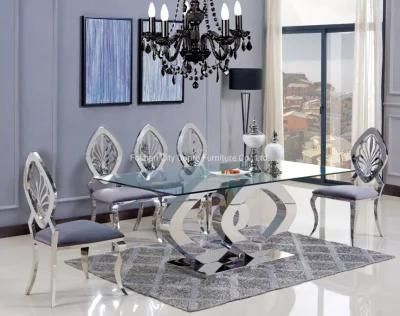 High Glossy Stainless Steel Dining Table