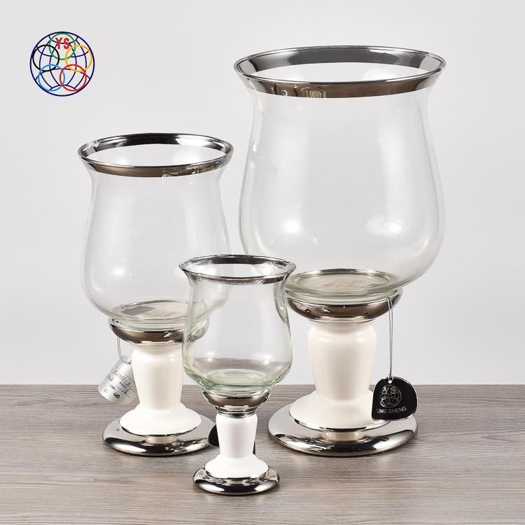 Customized Glass Candle Stand Wholesale Glass Candlestick