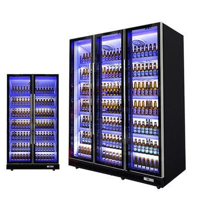 Upright Glass Door Cooler Beer Energy Drink Display Cold Showcase Display Refrigerators