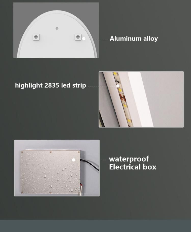 Hotel LED Wall Touch Screen Bath Intelligent Fogless Shower Mirrors