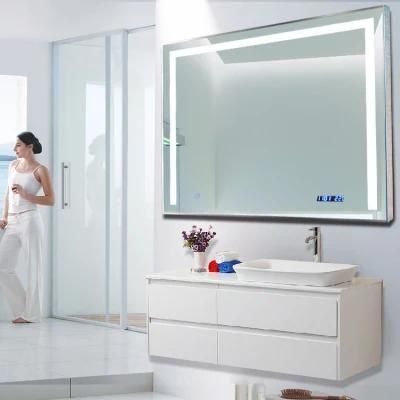 Factory Sale Frameless Wall Light LED Bathroom Mirror with Three Sides Lights