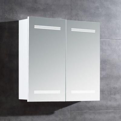 Modern Wall Mounted Mirrored Bathroom Vanity LED Light Medicine Cabinet with Touch Sensor Mirror Cabinet