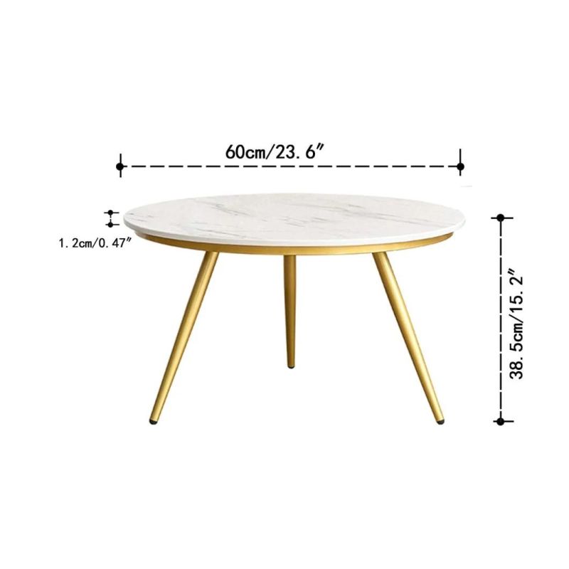 Coffee Table Gold Modern Decorative Table Circular Nesting