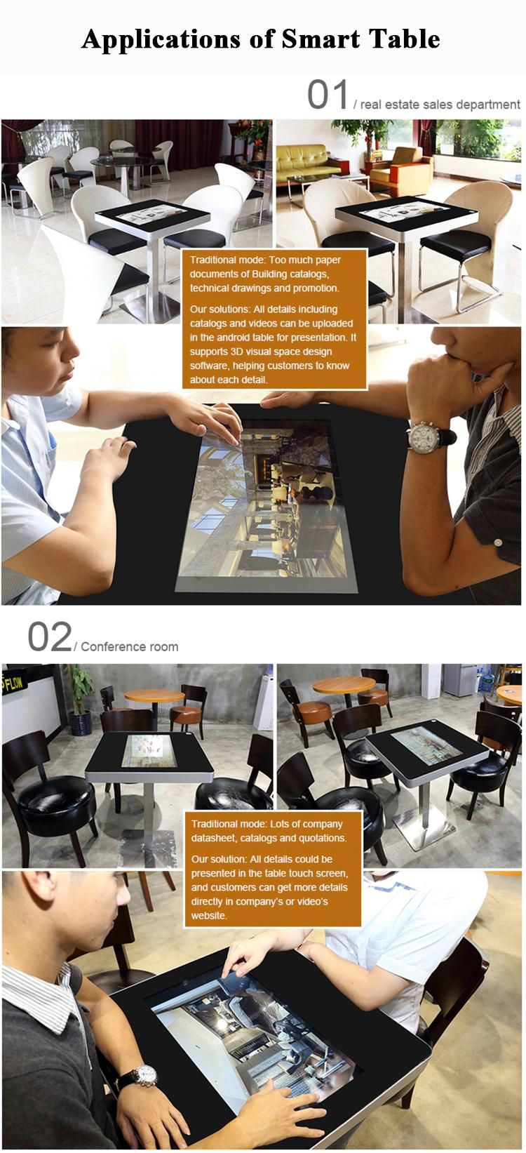 21.5 Inch Cafe Waterproof Android/PC Multimedia LCD Interactive Touch Coffee Table Smart Table